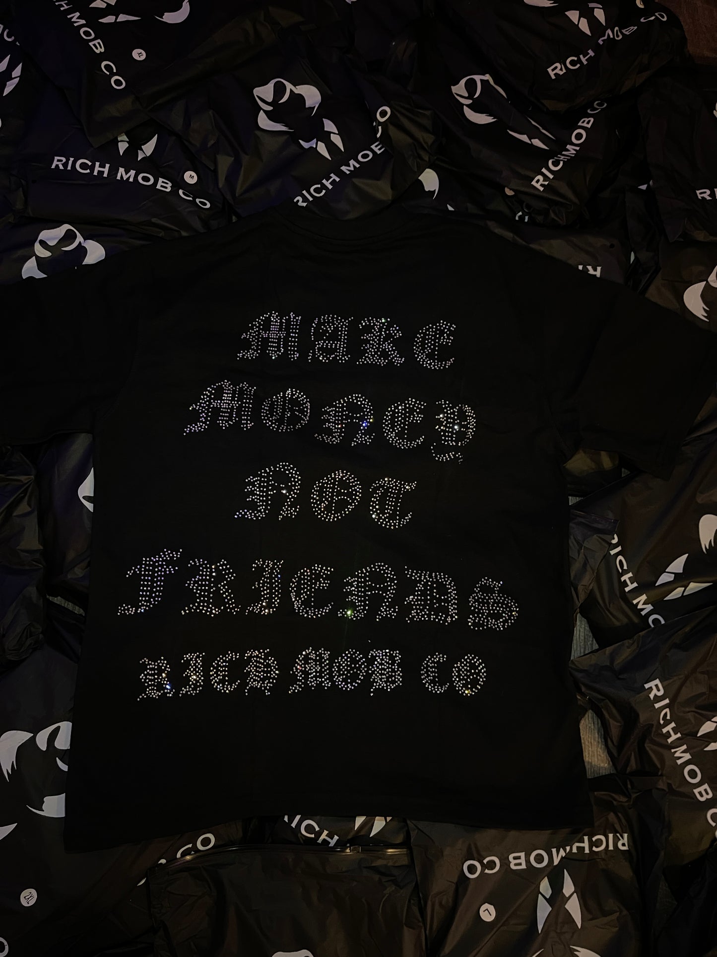 MMNF Outline rhinestone T-shirt