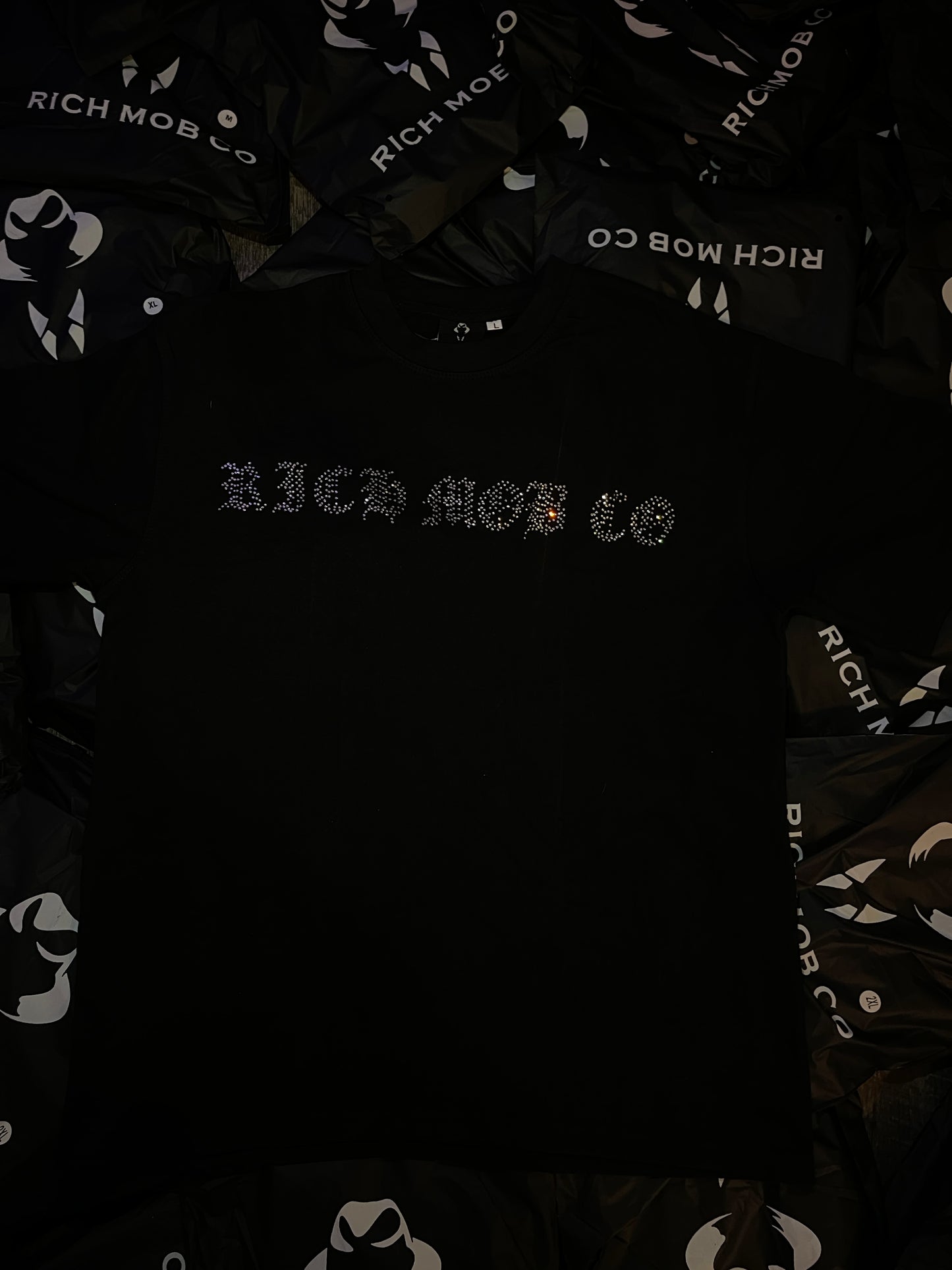 MMNF Outline rhinestone T-shirt