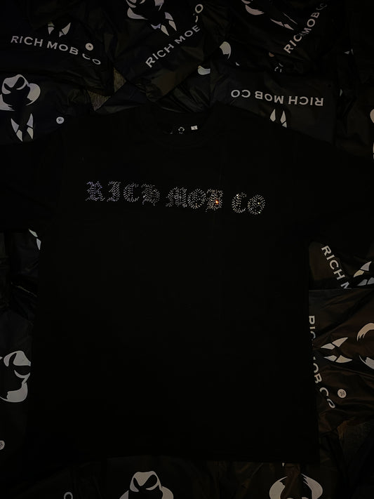 MMNF Outline rhinestone T-shirt