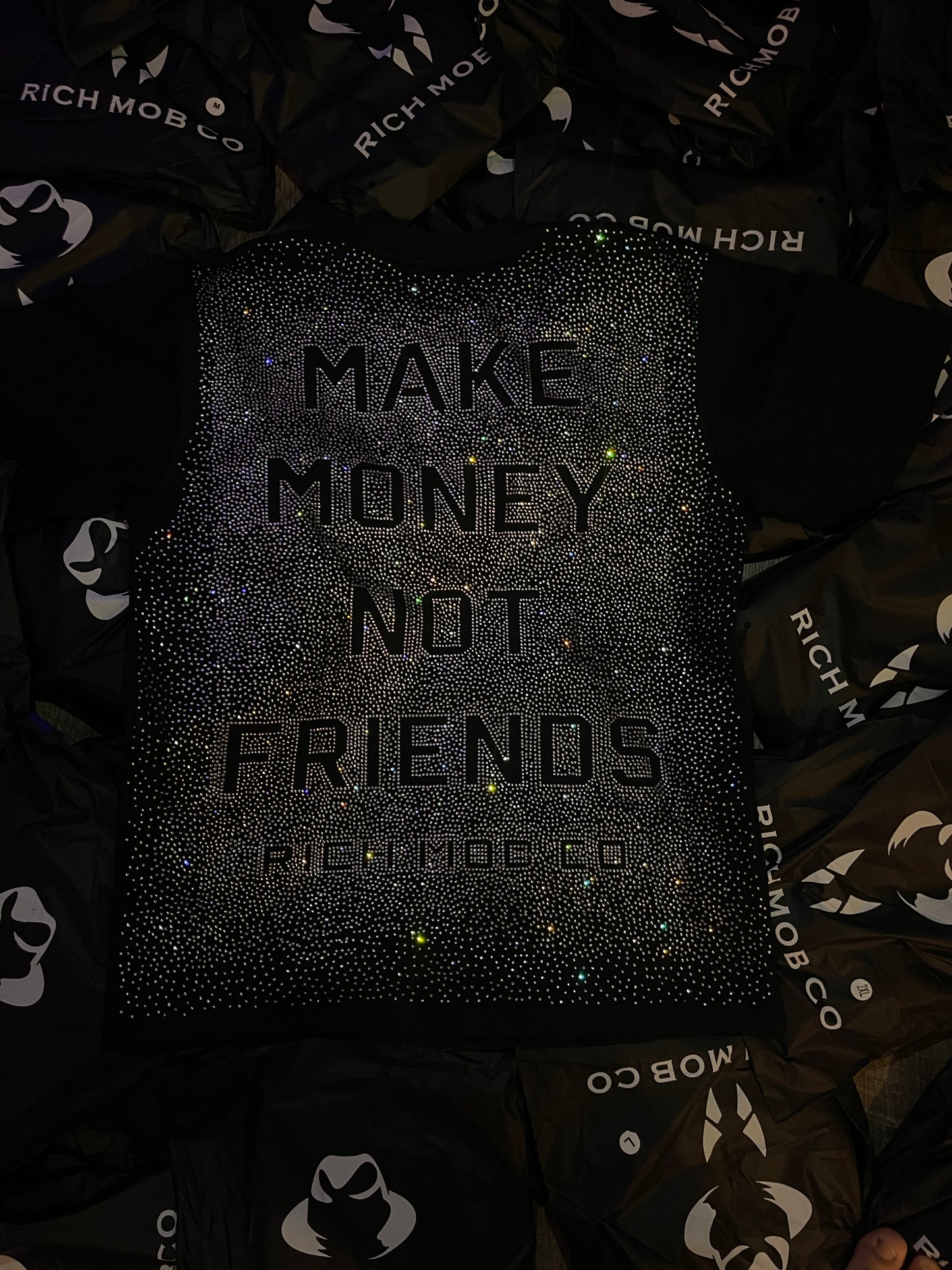 MMNF full rhinestone t-shirt